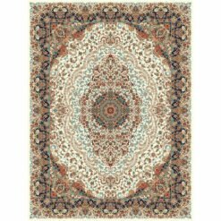 فرش نگین مشهد کد ۱۲۰۶ کرم ۱۲۰۰ شانه