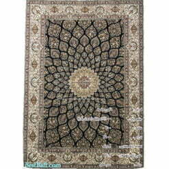 فرش نگین مشهد کد ۷۰۶ سرمه ای ۷۰۰ شانه