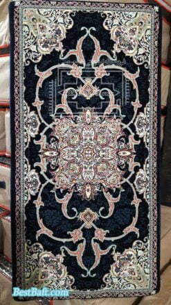 پشتی سنتی فلورا سرمه ای رنگ