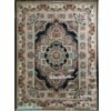 فرش کاشان 1200 شانه حوض نقره سرمه ای