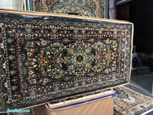 پشتی سنتی کد2570 فرش نگین مشهد سرمه ای 700 شانه