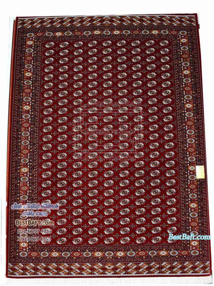 نمونه ای فرش ترکمن و پشتی سنتی ترکمن