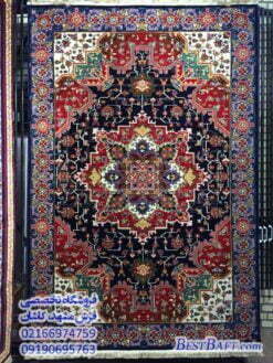 مشخصات، قیمت و خرید فرش گبه ماشینی طرح هریس سرمه ای