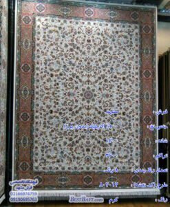 فرش مشهد 1200 شانه کرم رنگ طرح 802012