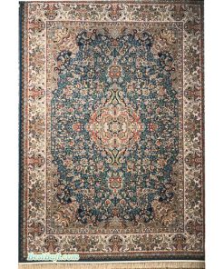 فرش مشهد ۱۲۰۰ شانه کد ۸۰۲۰۲۶ آبی فیروزه ای