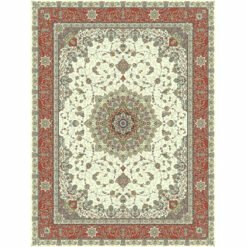 فرش نگین مشهد ۱۲۰۰ شانه کد 1214 کرمی