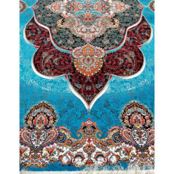 فرش آبی رنگ تراکم 2550