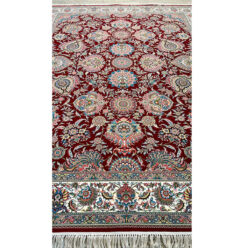 فرش کاشان لاکی رنگ